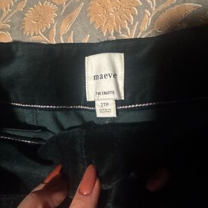 Maeve Emerald Velvet Trousers